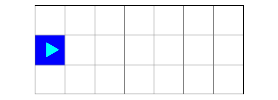 Same starting world, but the red square is blue instead