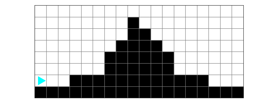 a large world with a different mountain, bit starting on the left
