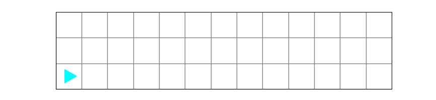 blank 13 by 3 world, bit in the bottom left