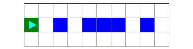 the same type of world, but with a different pattern of blue and white squares
