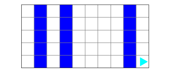 The blue squares are turned to blue columns, with bit ending in the bottom right